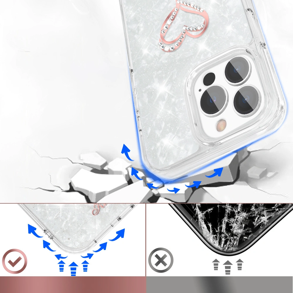 Hurtownia GSM - Etui Kingxbar Epoxy Swarovski Apple iPhone 13 Pro bílý - KGX346 - {ean13} - Hurt