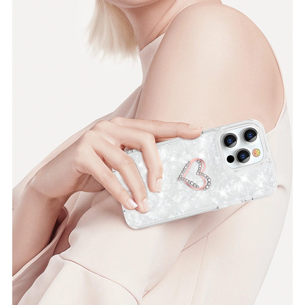 Hurtownia GSM - Etui Kingxbar Epoxy Swarovski Apple iPhone 13 Pro bílý - KGX346 - {ean13} - Hurt