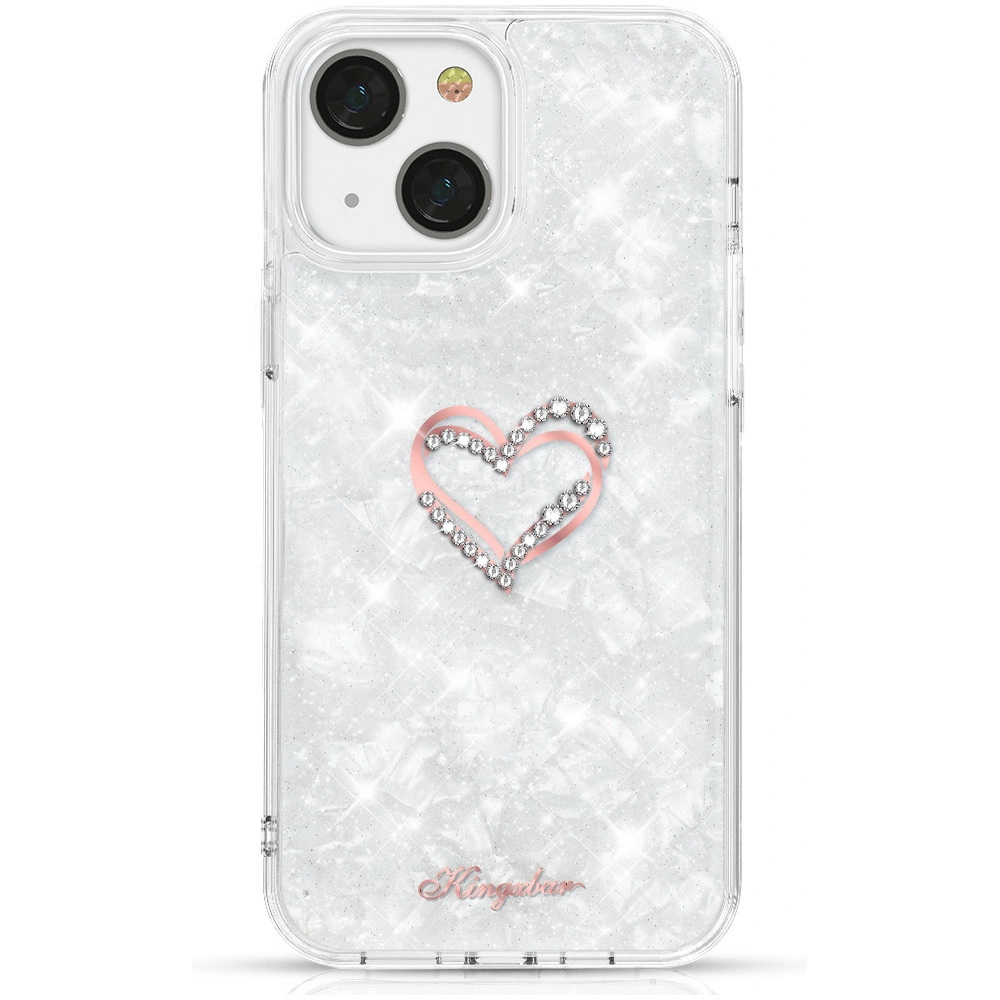 Hurtownia GSM - Etui Kingxbar Epoxy Swarovski Apple iPhone 13 bílý - KGX347 - {ean13} - Hurt