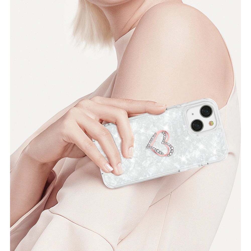Hurtownia GSM - Etui Kingxbar Epoxy Swarovski Apple iPhone 13 bílý - KGX347 - {ean13} - Hurt