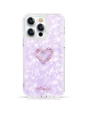 Etui Kingxbar Epoxy Swarovski Apple iPhone 13 Pro fialová