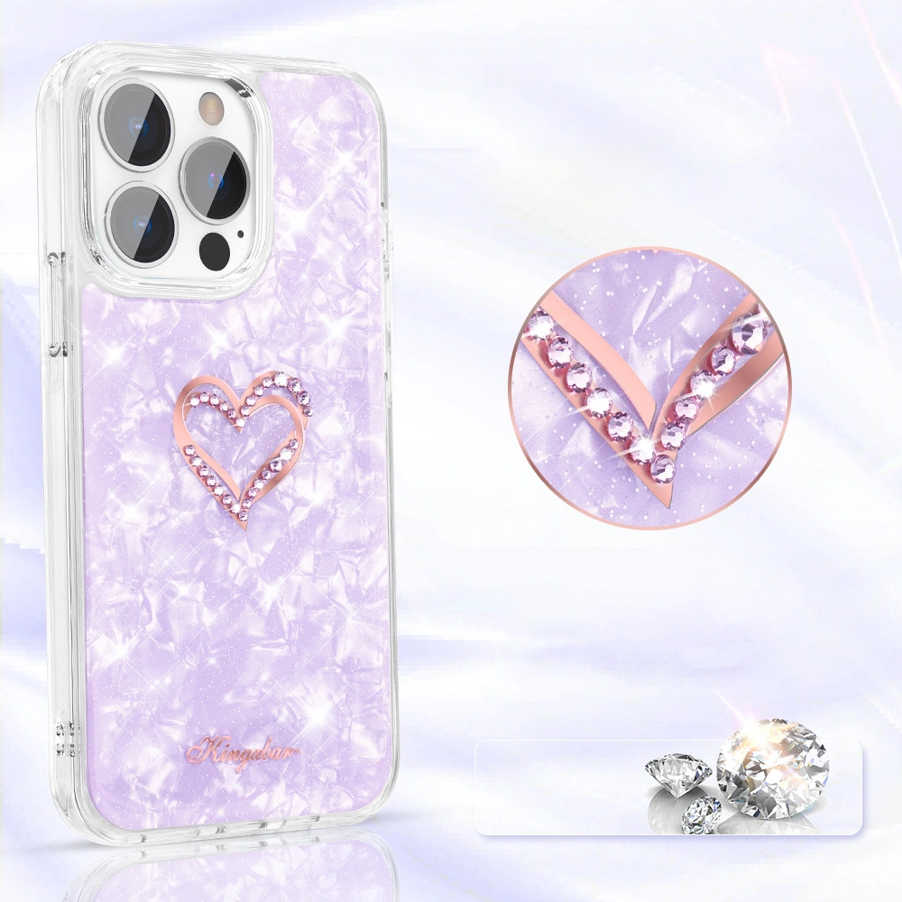 Hurtownia GSM - Etui Kingxbar Epoxy Swarovski Apple iPhone 13 Pro fialová - KGX349 - {ean13} - Hurt