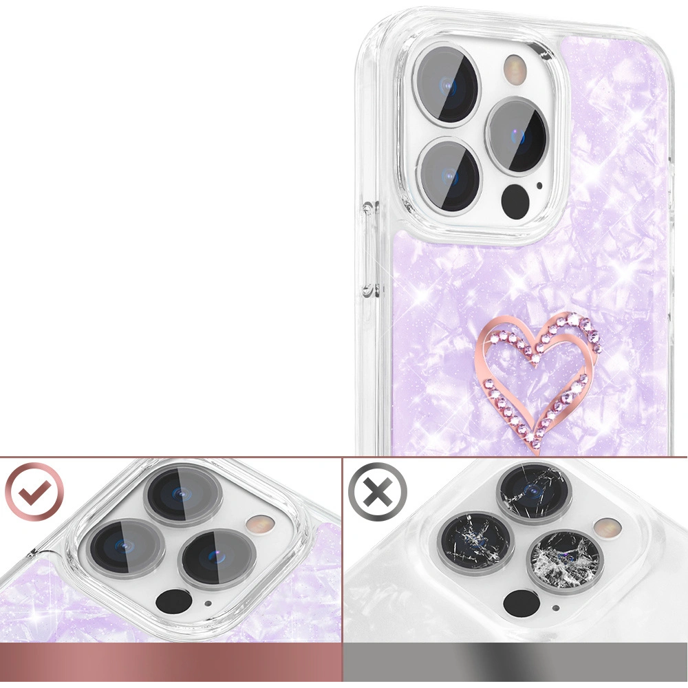 Hurtownia GSM - Etui Kingxbar Epoxy Swarovski Apple iPhone 13 Pro fialová - KGX349 - {ean13} - Hurt