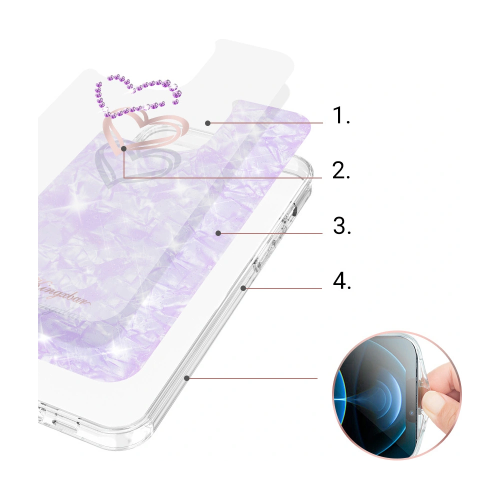 Hurtownia GSM - Etui Kingxbar Epoxy Swarovski Apple iPhone 13 Pro violet - KGX349 - {ean13} - Hurt