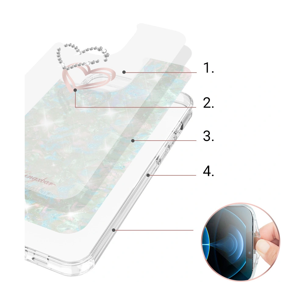 Hurtownia GSM - Etui Kingxbar Epoxy Swarovski Apple iPhone 13 színes - KGX352 - {ean13} - Hurt