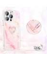 Hurtownia GSM - Etui Kingxbar Epoxy Swarovski Apple iPhone 13 Pro márvány rózsaszín - KGX354 - {ean13} - Hurt
