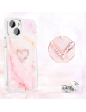 Hurtownia GSM - Etui Kingxbar Epoxy Swarovski Apple iPhone 13 mramorová růžová - KGX355 - {ean13} - Hurt