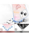 Wholesale Kingxbar Epoxy Swarovski Apple iPhone 13 marble pink - KGX355 - {ean13} - Hurt