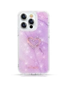 Etui Kingxbar Epoxy Swarovski Apple iPhone 13 Pro mramorová fialová
