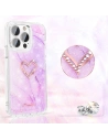 Hurtownia GSM - Etui Kingxbar Epoxy Swarovski Apple iPhone 13 Pro mramorová fialová - KGX357 - {ean13} - Hurt