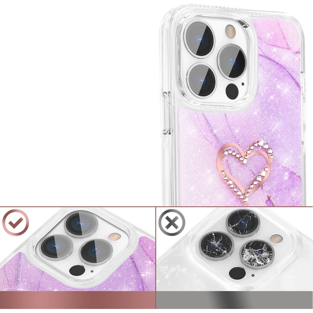 Hurtownia GSM - Etui Kingxbar Epoxy Swarovski Apple iPhone 13 Pro mramorová fialová - KGX357 - {ean13} - Hurt