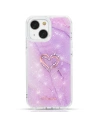 Etui Kingxbar Epoxy Swarovski Apple iPhone 13 mramorově fialové