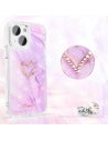 Hurtownia GSM - Etui Kingxbar Epoxy Swarovski Apple iPhone 13 mramorově fialové - KGX358 - {ean13} - Hurt