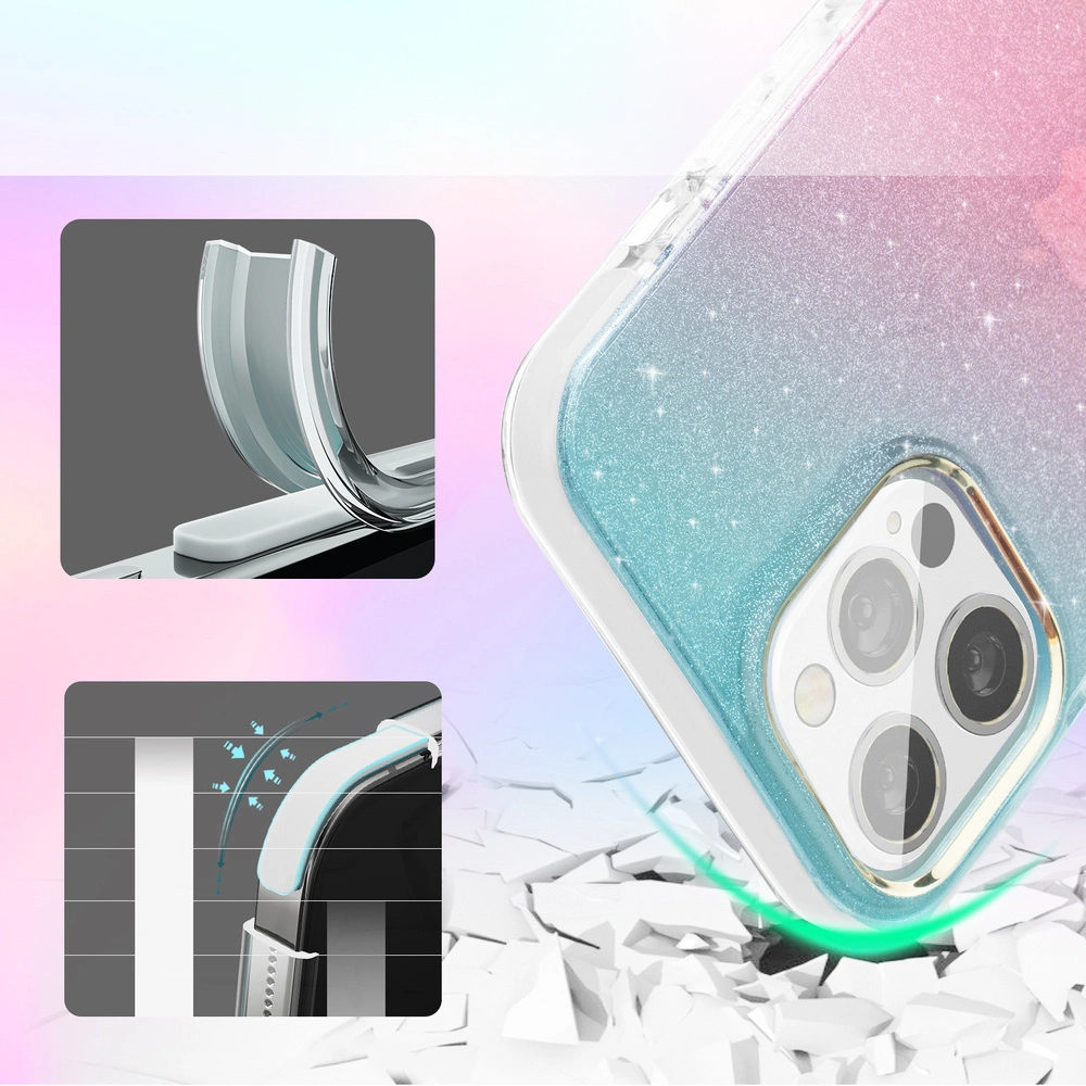 Hurtownia GSM - Etui Kingxbar Ombre Apple iPhone 13 modro-růžové - KGX360 - {ean13} - Hurt