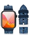 Kingxbar Krystalická textilní páska Apple Watch 4/5/6/7/8/SE 40/41mm modrá