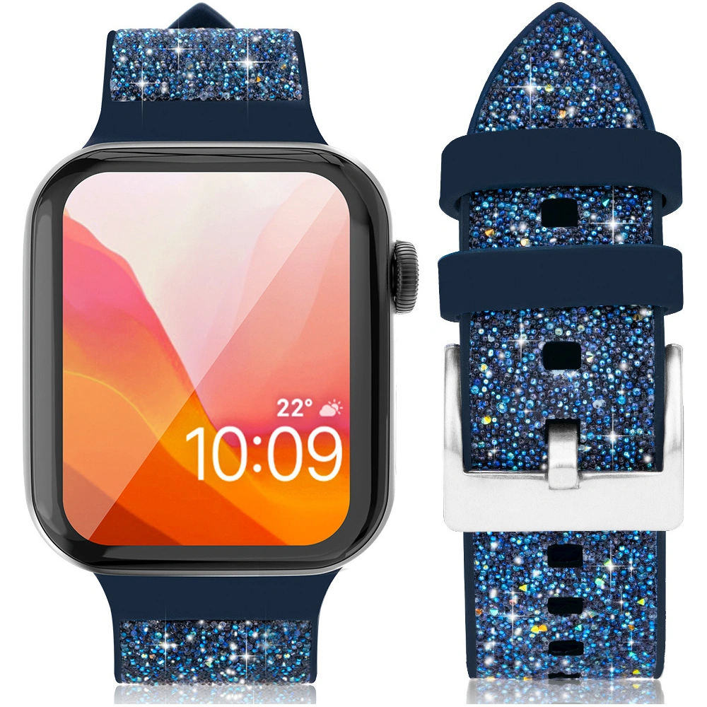 Hurtownia GSM - Kingxbar Krystalická textilní páska Apple Watch 4/5/6/7/8/SE 40/41mm modrá - KGX367 - {ean13} - Hurt