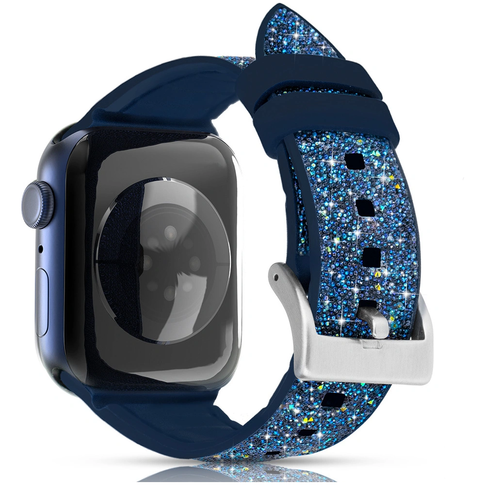 Hurtownia GSM - Kingxbar Krystalická textilní páska Apple Watch 4/5/6/7/8/SE 40/41mm modrá - KGX367 - {ean13} - Hurt
