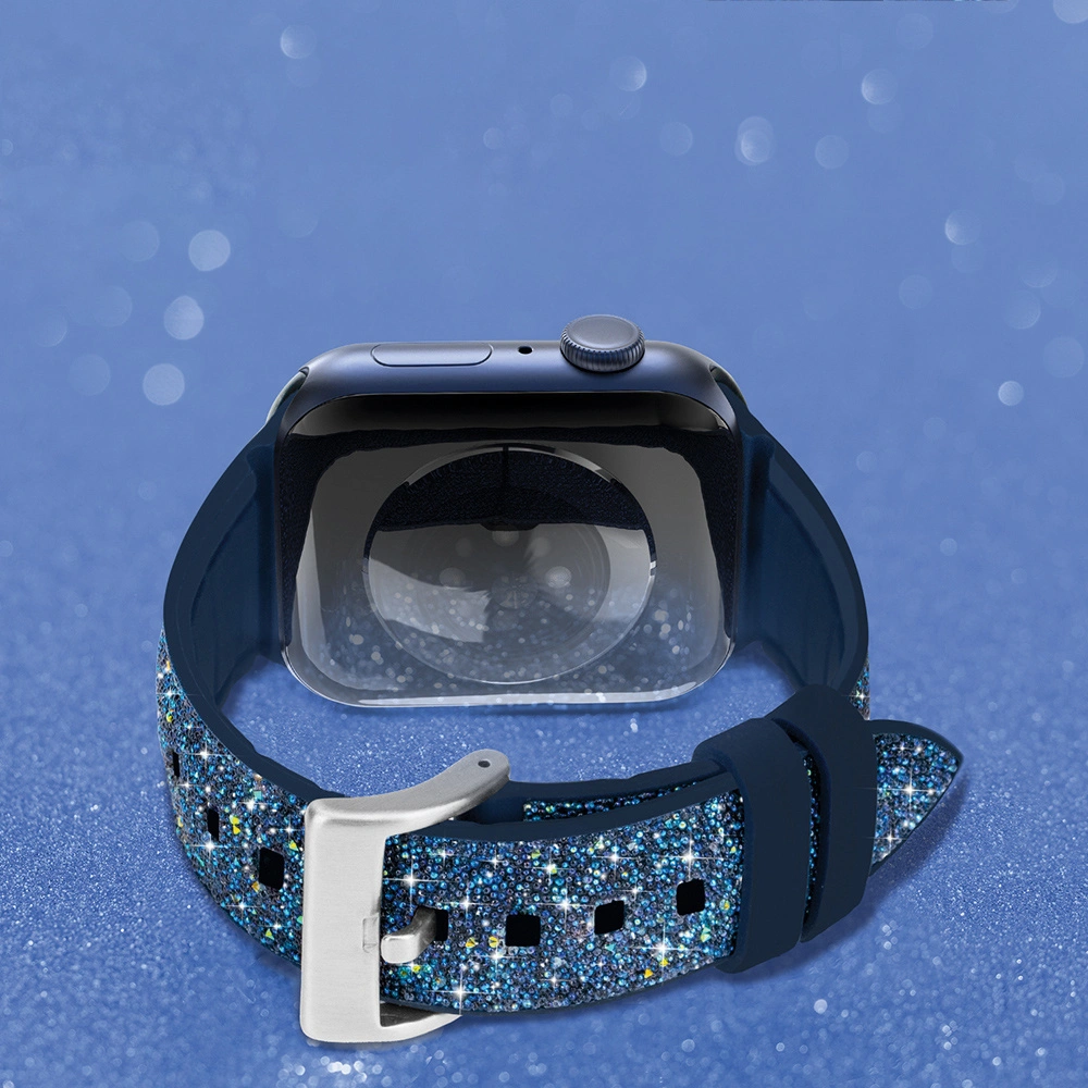 Hurtownia GSM - Kingxbar Krystalická textilní páska Apple Watch 4/5/6/7/8/SE 40/41mm modrá - KGX367 - {ean13} - Hurt
