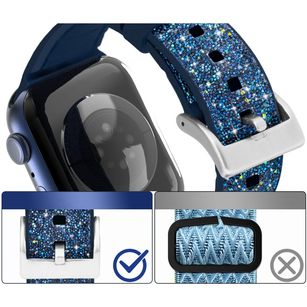 Hurtownia GSM - Kingxbar Krystalická textilní páska Apple Watch 4/5/6/7/8/SE 40/41mm modrá - KGX367 - {ean13} - Hurt