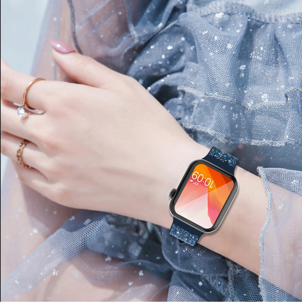 Hurtownia GSM - Kingxbar Krystalická textilní páska Apple Watch 4/5/6/7/8/SE 40/41mm modrá - KGX367 - {ean13} - Hurt