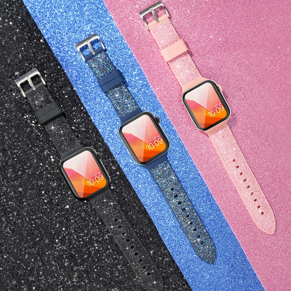 Hurtownia GSM - Kingxbar Krystalická textilní páska Apple Watch 4/5/6/7/8/SE 40/41mm modrá - KGX367 - {ean13} - Hurt