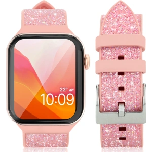Hurtownia GSM - Kingxbar Krystalický tkaninový pásek Apple Watch 4/5/6/7/8/SE 40/41mm růžový - KGX368 - {ean13} - Hurt