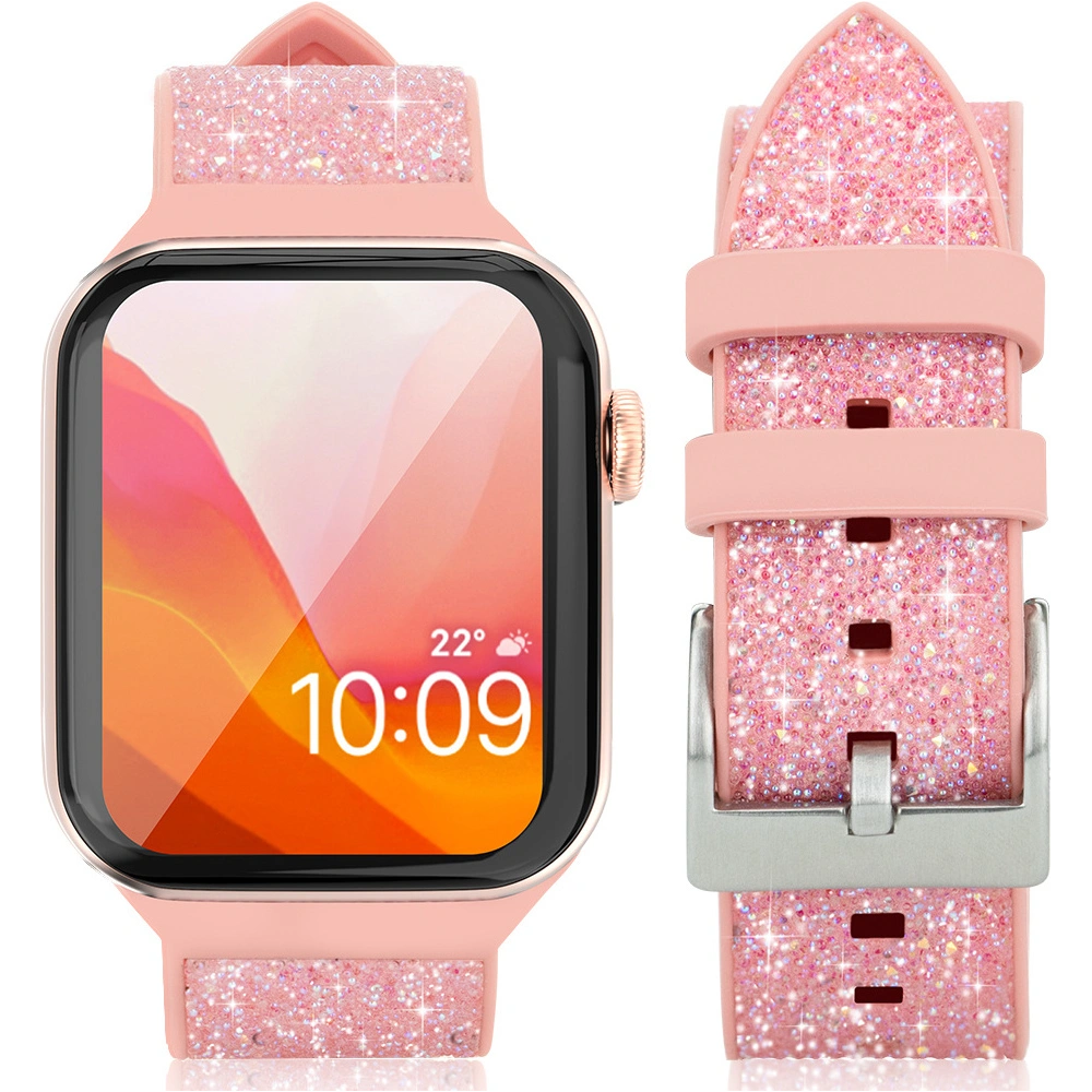 Hurtownia GSM - Kingxbar Krystalický tkaninový pásek Apple Watch 4/5/6/7/8/SE 40/41mm růžový - KGX368 - {ean13} - Hurt