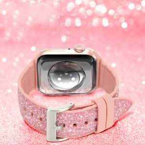 Hurtownia GSM - Kingxbar Krystalický tkaninový pásek Apple Watch 4/5/6/7/8/SE 40/41mm růžový - KGX368 - {ean13} - Hurt