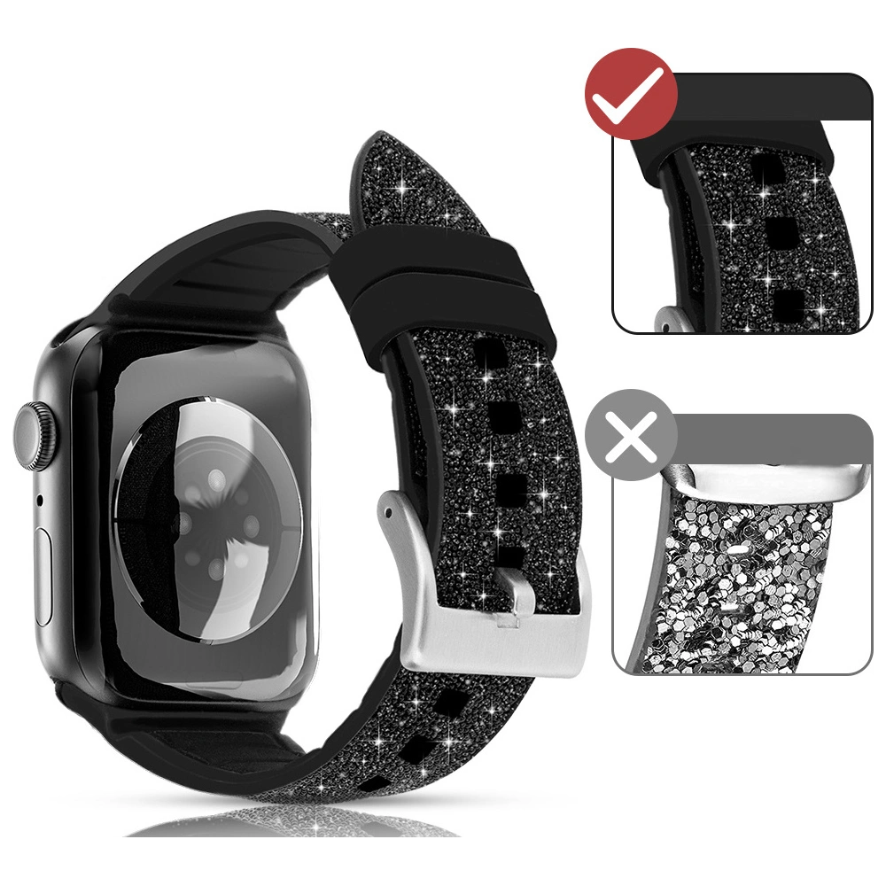 Hurtownia GSM - Kingxbar Crystal Fabric Band Apple Watch 4/5/6/7/8/SE 40/41mm černý - KGX369 - {ean13} - Hurt