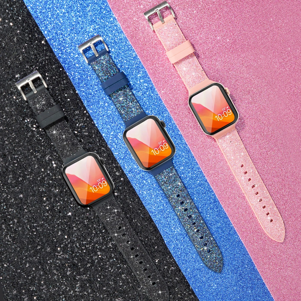 Hurtownia GSM - Kingxbar Crystal Fabric Band Apple Watch 4/5/6/7/8/SE 40/41mm černý - KGX369 - {ean13} - Hurt