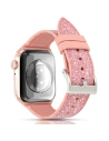 Hurtownia GSM - Kingxbar Crystal Fabric Band Apple Watch 4/5/6/7/SE/8/9/Ultra 44/45/49mm rózsaszín - KGX371 - {ean13} - Hurt