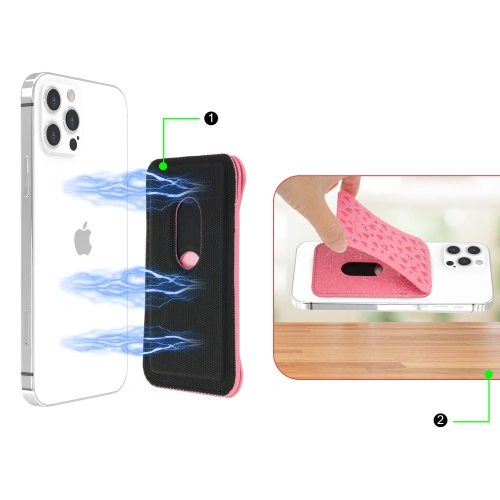 Magnetyczny portfel Kingxbar Magnetic Pocket MagSafe Apple Apple iPhone 12/13/14 Series różowy