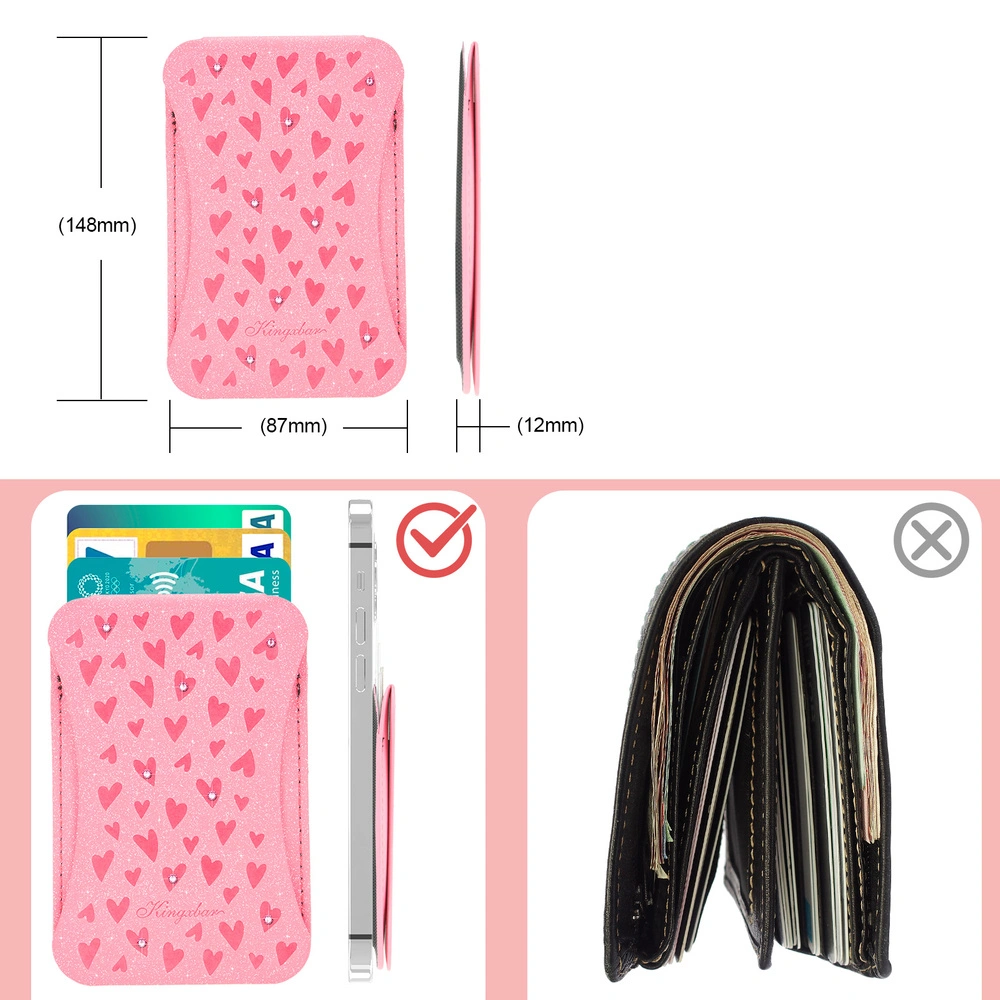 Wholesale Magnetyczny portfel Kingxbar Magnetic Pocket MagSafe Apple Apple iPhone 12/13/14 Series pink - KGX379 - {ean13} - Hurt