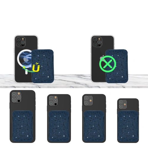 Magnetyczny portfel Kingxbar Magnetic Pocket MagSafe Apple Apple iPhone 12/13/14 Series różowy