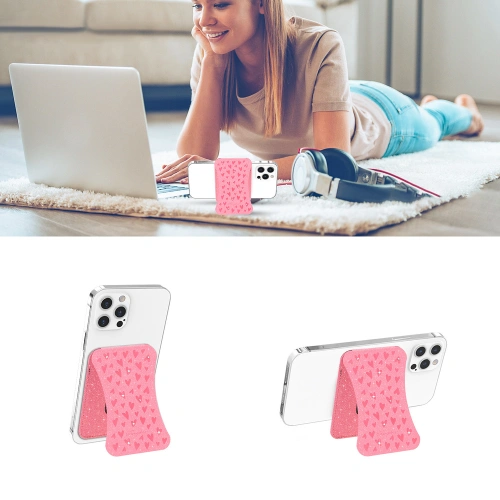 Magnetyczny portfel Kingxbar Magnetic Pocket MagSafe Apple Apple iPhone 12/13/14 Series różowy