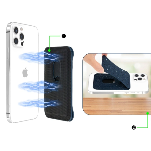 Magnetyczny portfel Kingxbar Magnetic Pocket MagSafe Apple Apple iPhone 12/13/14 Series niebieski