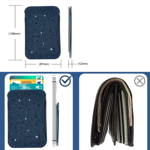 Magnetyczny portfel Kingxbar Magnetic Pocket MagSafe Apple Apple iPhone 12/13/14 Series niebieski