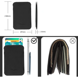 Hurtownia GSM - Magnetikus pénztárca Kingxbar Magnetic Pocket MagSafe Apple Apple iPhone 12/13/14 Sorozat fekete - KGX381 - {ean13} - Hurt