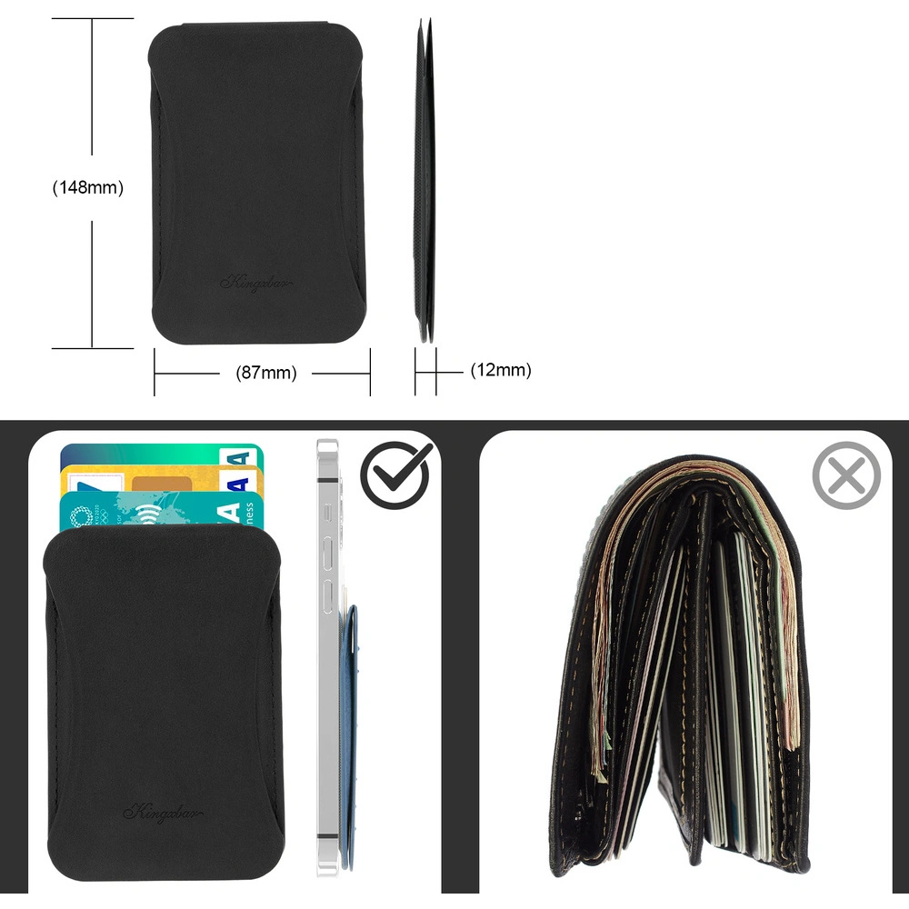 Hurtownia GSM - Magnetická peněženka Kingxbar Magnetic Pocket MagSafe Apple Apple iPhone 12/13/14 Series černá - KGX381 - {ean13} - Hurt