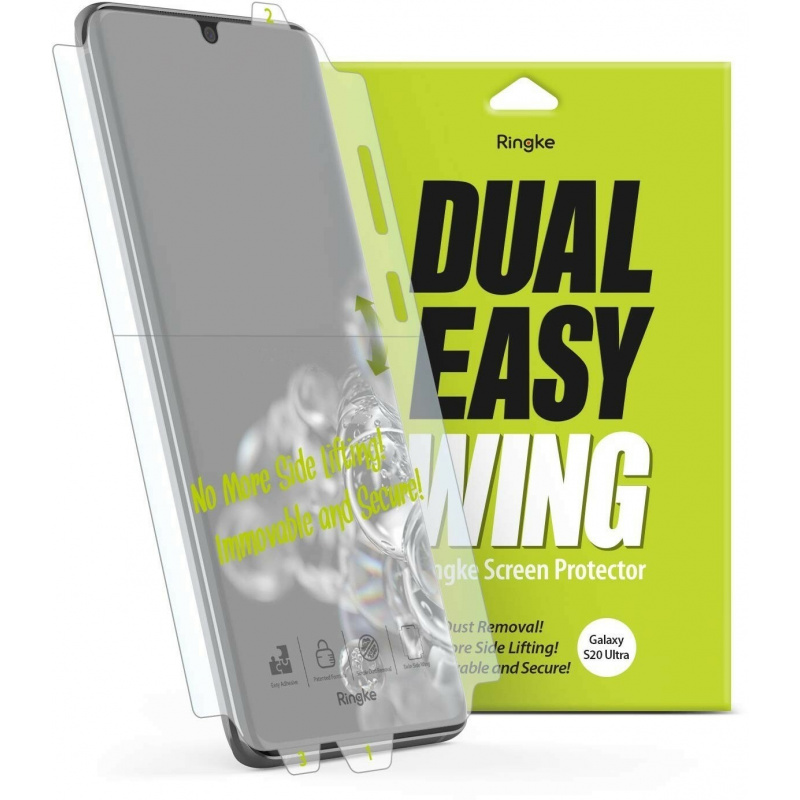 Hurtownia Ringke - 8809688898112 - RGK1124 - Folia hydrożelowa Ringke Dual Easy Wing Full Cover Samsung Galaxy S20 Ultra [2 PACK] - B2B homescreen