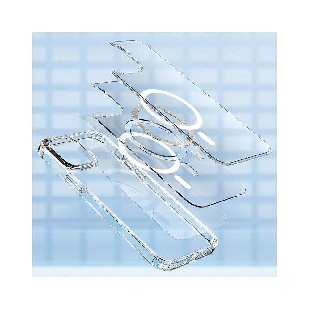 Hurtownia GSM - Etui Kingxbar PQY Crystal MagSafe Apple iPhone 13 Pro Max przezroczysty - KGX443 - {ean13} - Hurt