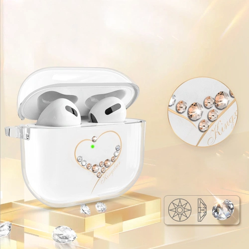 Etui Kingxbar Wish Pods Swarovski Apple AirPods 3 złoty