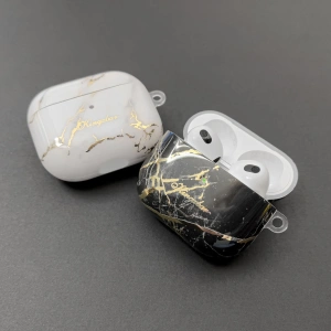 Hurtownia GSM - Case Kingxbar Marble Pods Apple AirPods 3 schwarz - KGX453 - {ean13} - Hurt