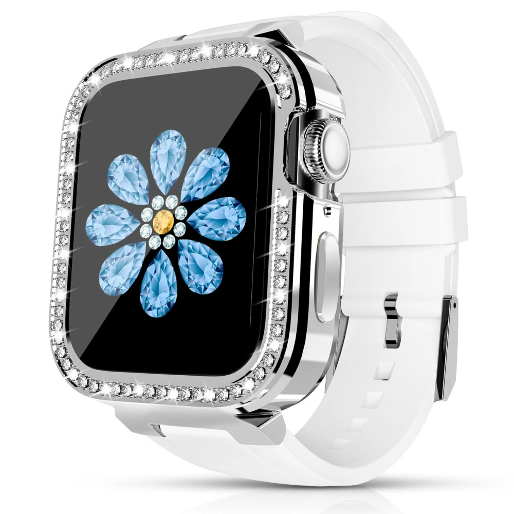 Wholesale Kingxbar Starry Apple Watch 4/5/6/7/8/SE 40/41mm white transparent - KGX456 - {ean13} - Hurt