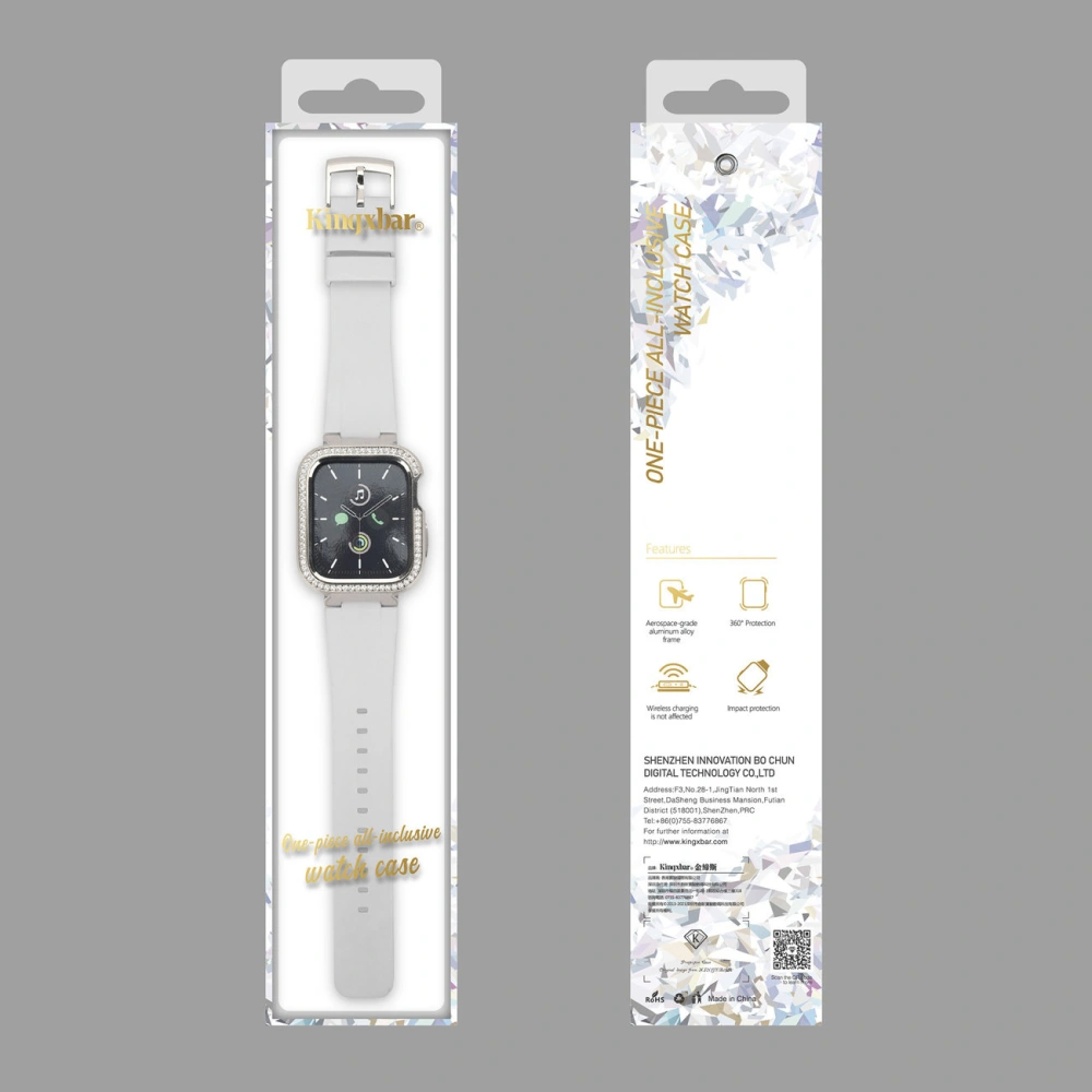 Wholesale Kingxbar Starry Apple Watch 4/5/6/7/8/SE 40/41mm white transparent - KGX456 - {ean13} - Hurt