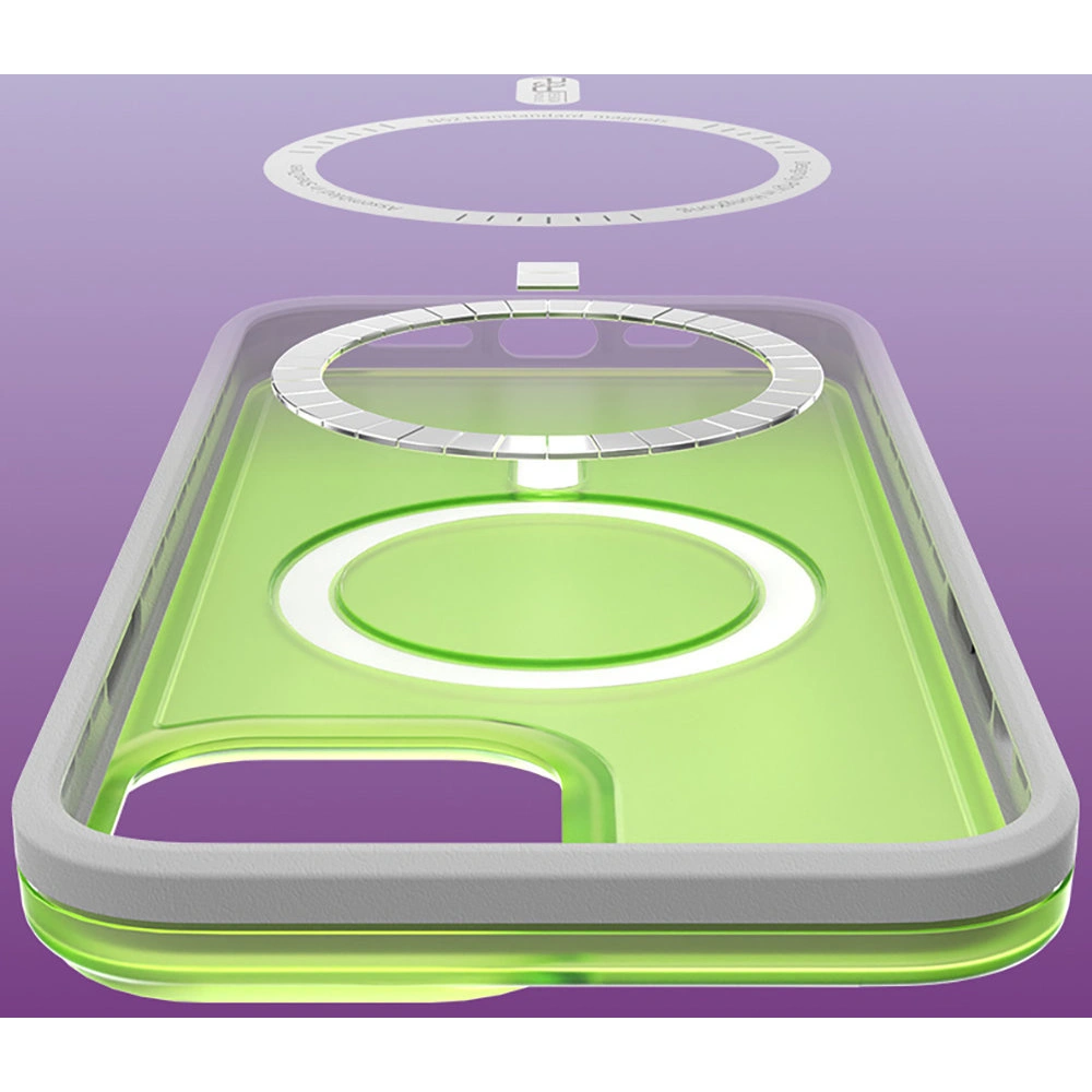 Hurtownia GSM - Etui Kingxbar PQY Fluorescence MagSafe Apple iPhone 13 Pro červený - KGX458 - {ean13} - Hurt
