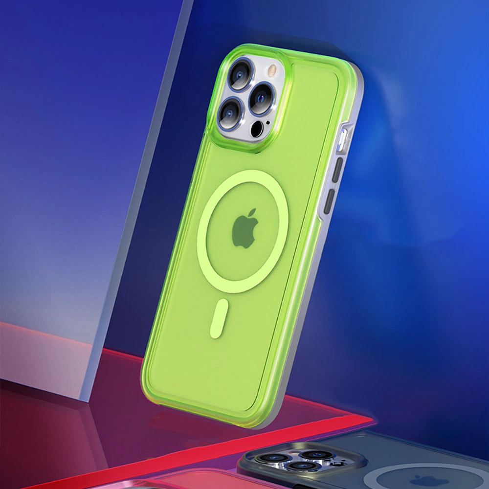 Hurtownia GSM - Etui Kingxbar PQY Fluorescence MagSafe Apple iPhone 13 Pro Max czerwony - KGX459 - {ean13} - Hurt