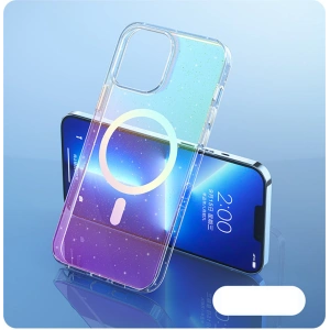 Etui Kingxbar PQY Elegant MagSafe Apple iPhone 13 Pro tęczowy