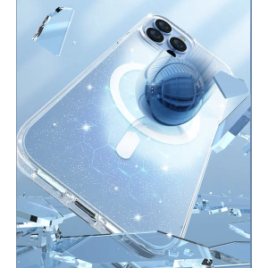 Etui Kingxbar PQY Elegant MagSafe Apple iPhone 13 biały