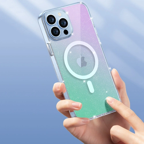 Etui Kingxbar PQY Elegant MagSafe Apple iPhone 13 Pro biały